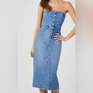 Forever 21 strapless denim dress